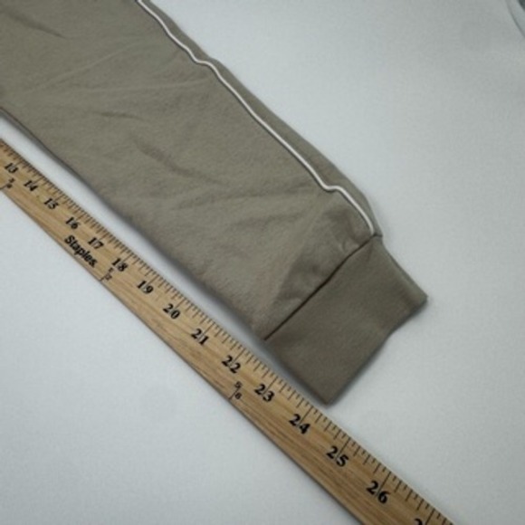 Adidas Kids Pants Size M Tan Joggers Sweatpants Cotton Blend Logo - Picture 4 of 11